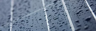Water on Solar Panels