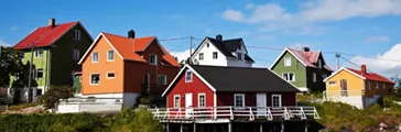 Colorful houses in Henningsvaer