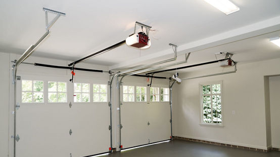 Residential house two car garage interior