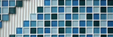 Multi shade blue tile