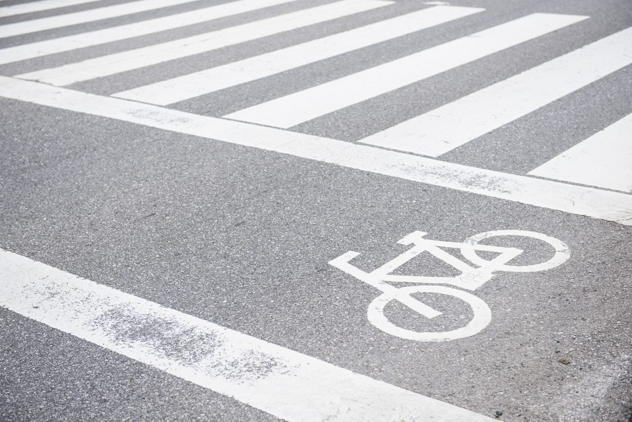 도로 위의 자전거 도로