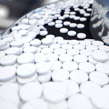 Proceso de producción de píldoras, tabletas