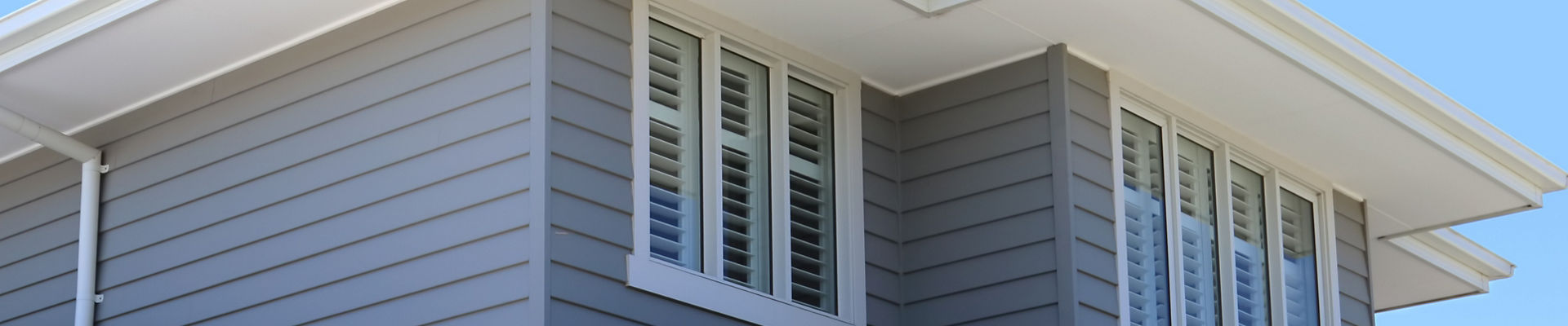 White trim of house roof