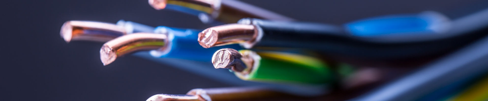 Group of colored electrical cables - studio shot.