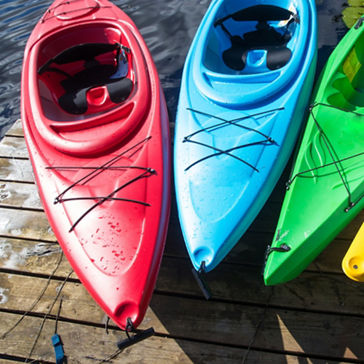 Colorful kayaks