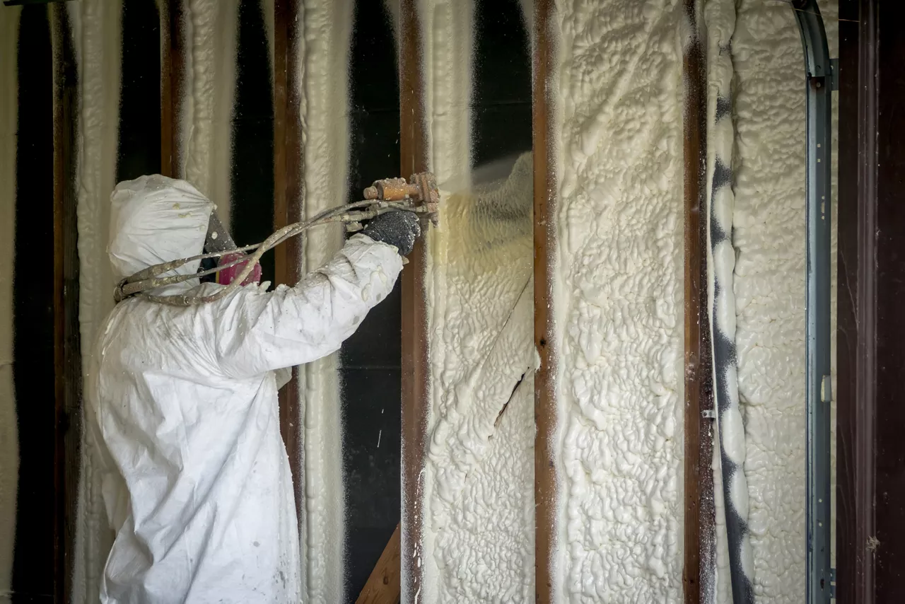 Applying spray foam