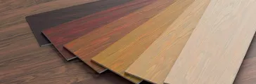 Samples of polymer flooring