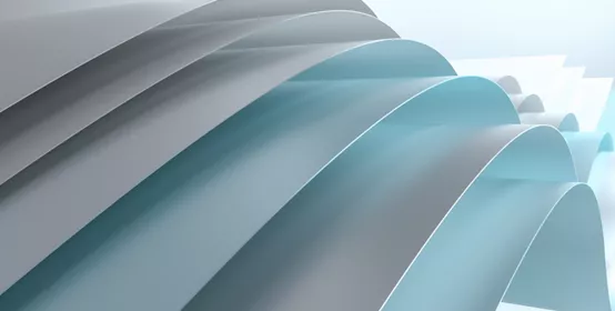 3D rendering of a white curved surface 
