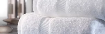 Three white towels