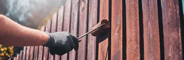 Painting a fence