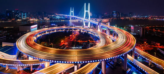 Highway at night