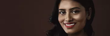 Portrait of a young Indian woman with beautiful makeup and hairstyle