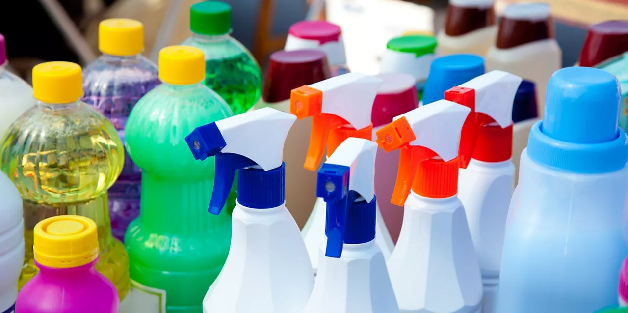 domestic chemical products for cleaning house chores