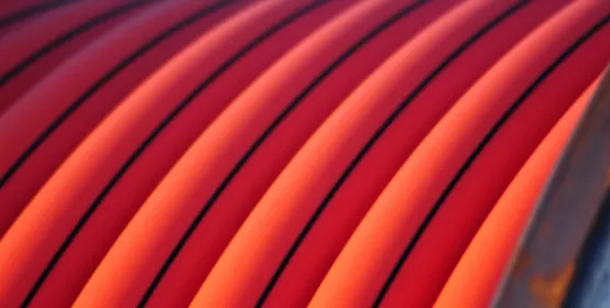 Orange conduit pipe