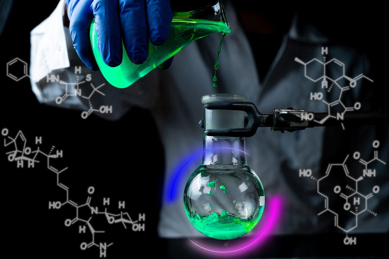 Mulher fazendo formulação a partir de amostras Dow 