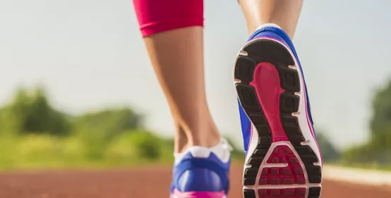 Sport shoes running closeup