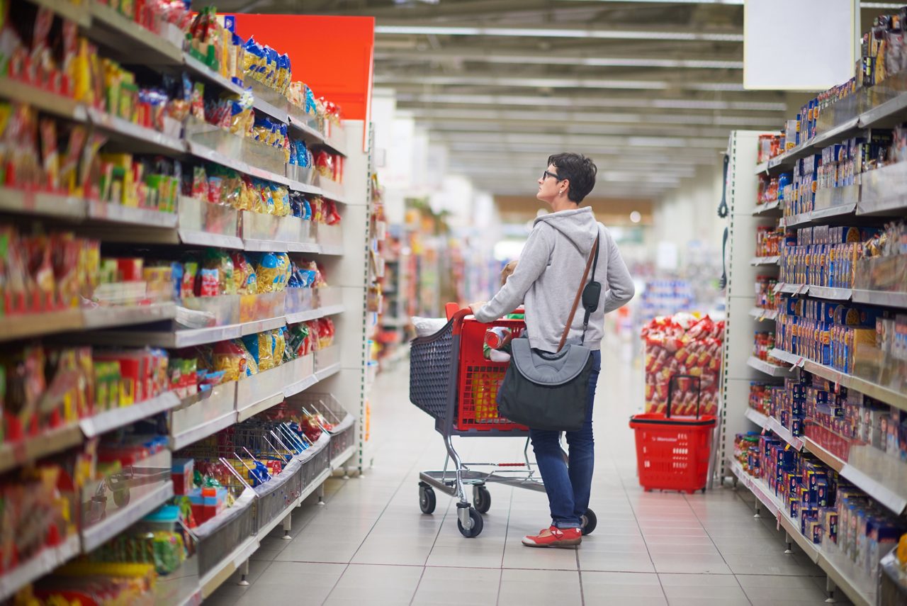 Woman Shopping in a Supermarket