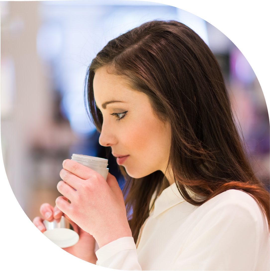 Woman shopping in a beauty shop