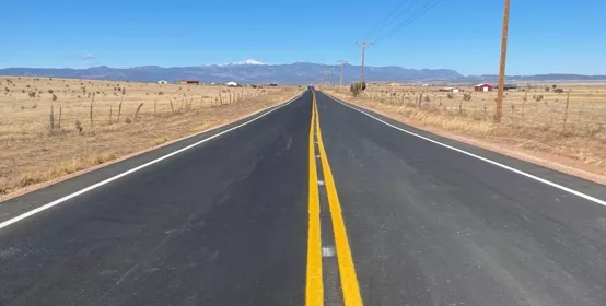 long road in desert