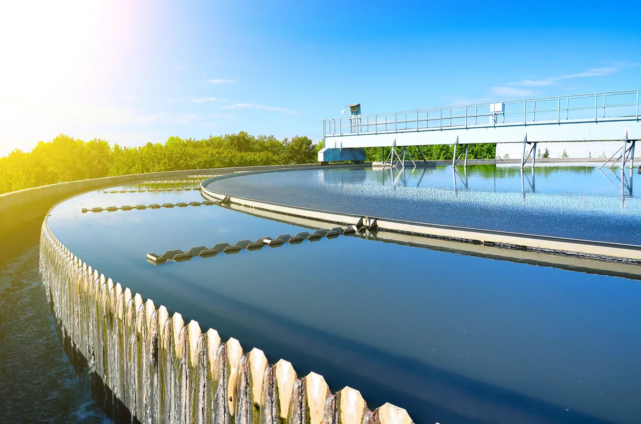 a wastewater treatment plant