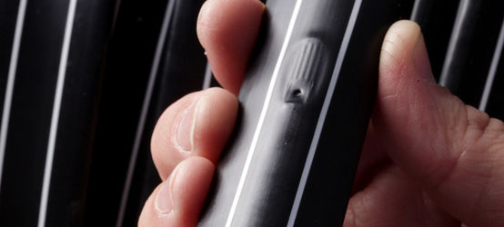  close up of irrigation tubing