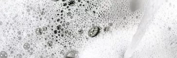 White suds from laundry soap