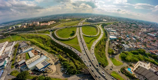 Aerial view of Rodovia Anhanguera 