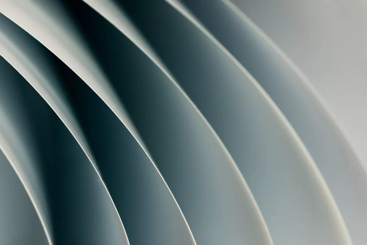 Closeup of Curved Sheets of Paper