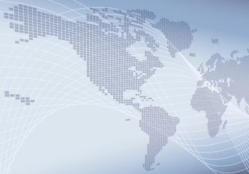 World map background global business or technology abstract concept