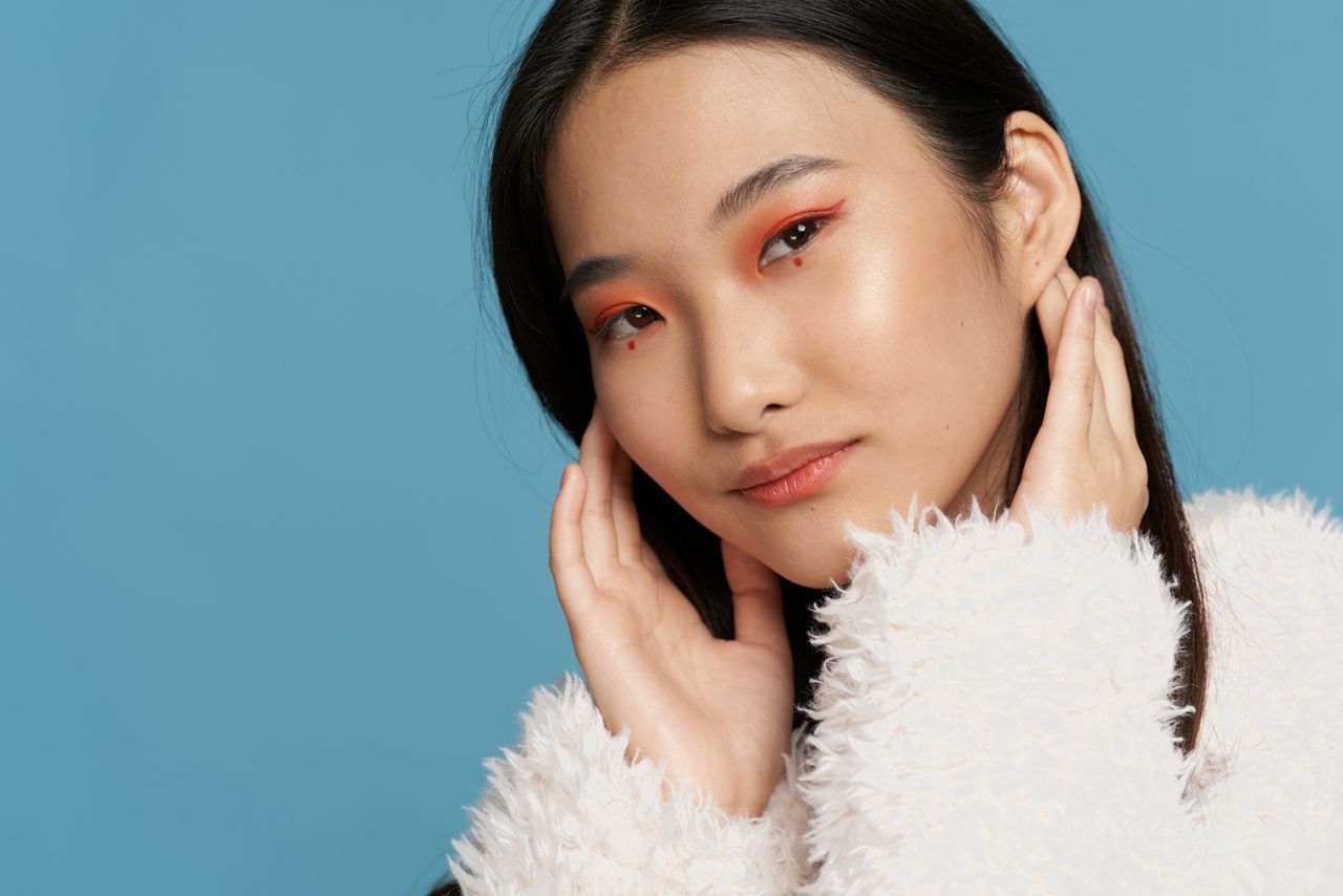 Pure skin cosmetology pink eye shadow