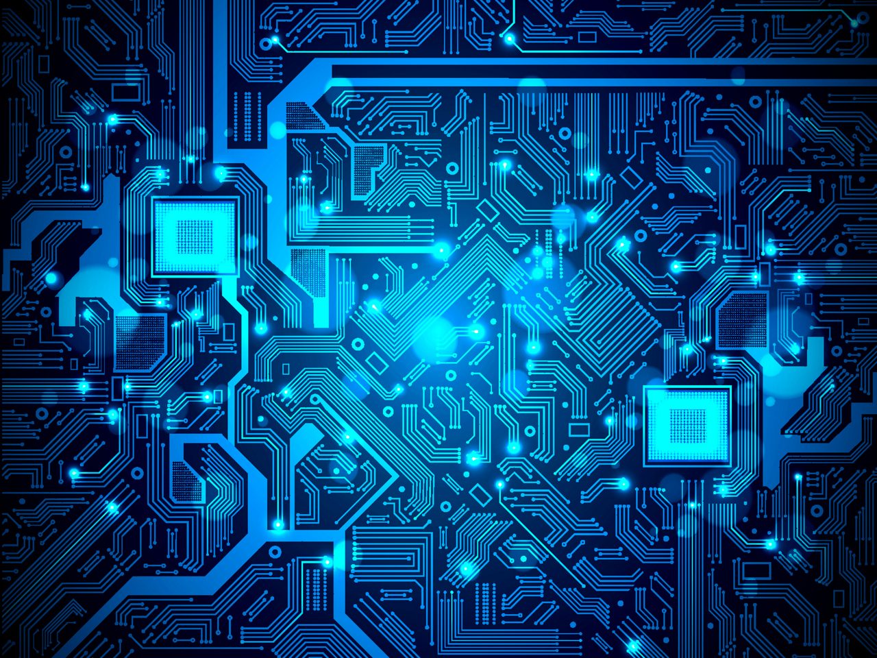 High tech electronic circuit board vector background