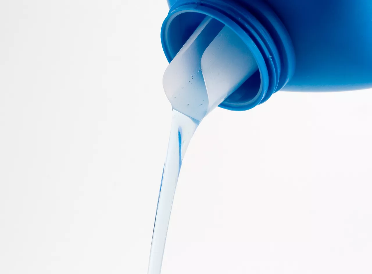 liquid soap pouring out 