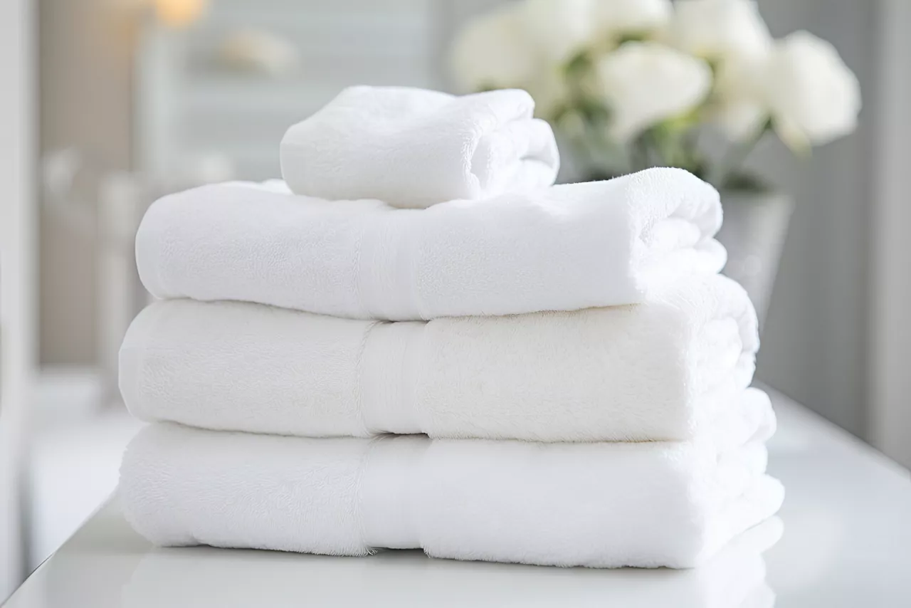 Fresh spotless white towels   