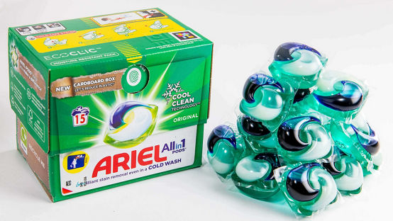 Ariel pod packaging