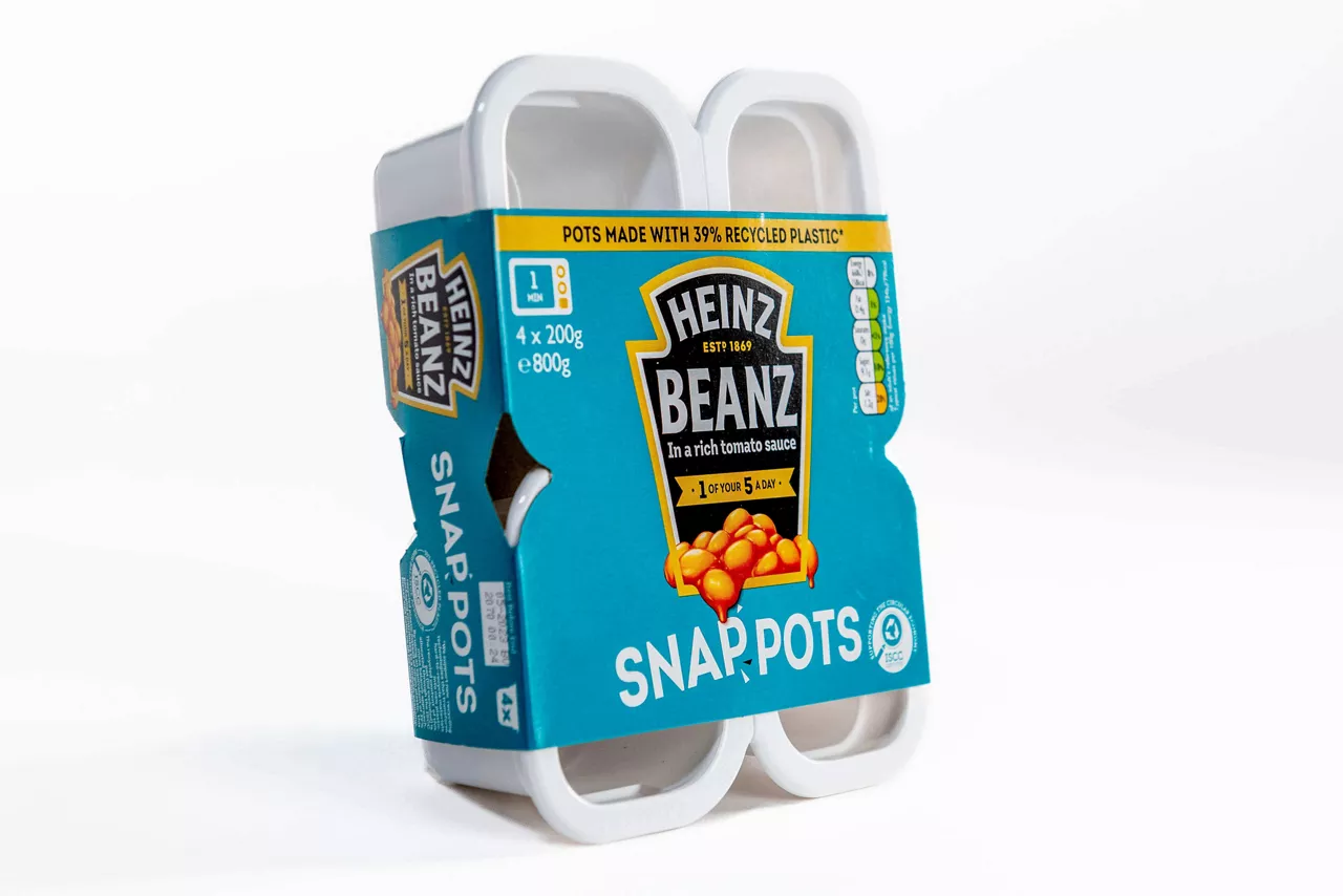 Heinz Beanz snap pot packaging