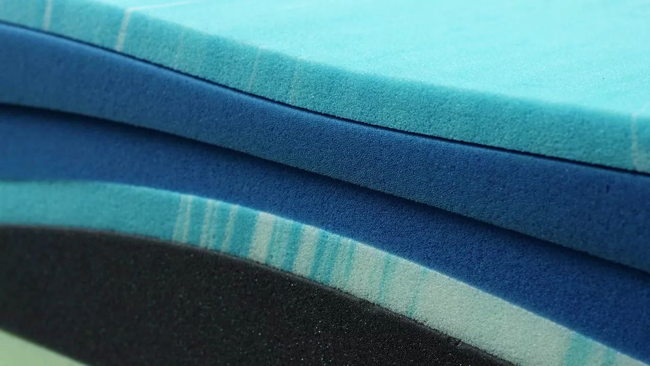 Stack of memory foam mattress for bed 