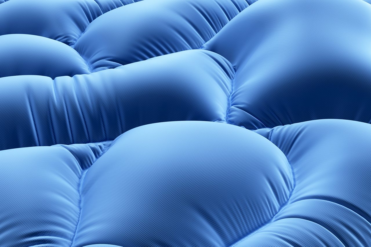 抽象波浪形蓝色纺织品