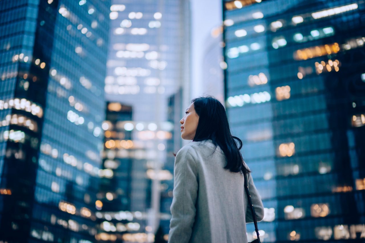 Woman in City