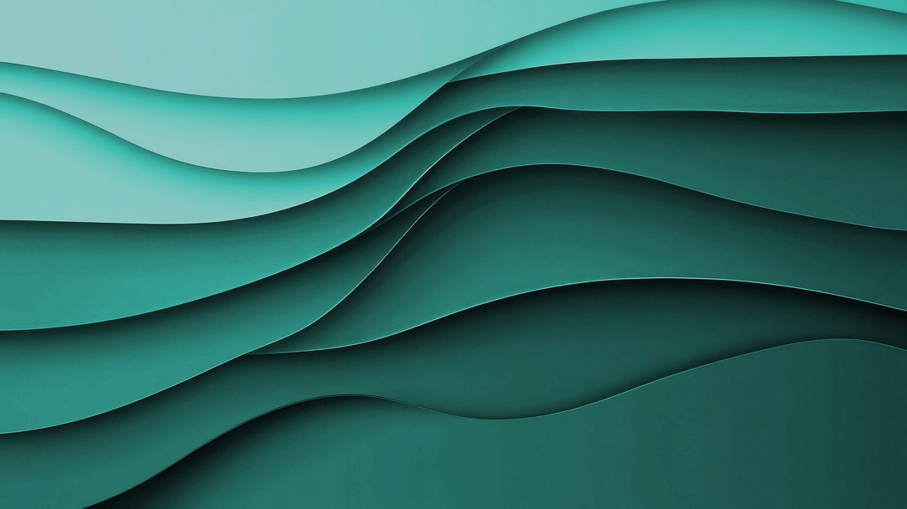 層状波の質感の背景|ティール