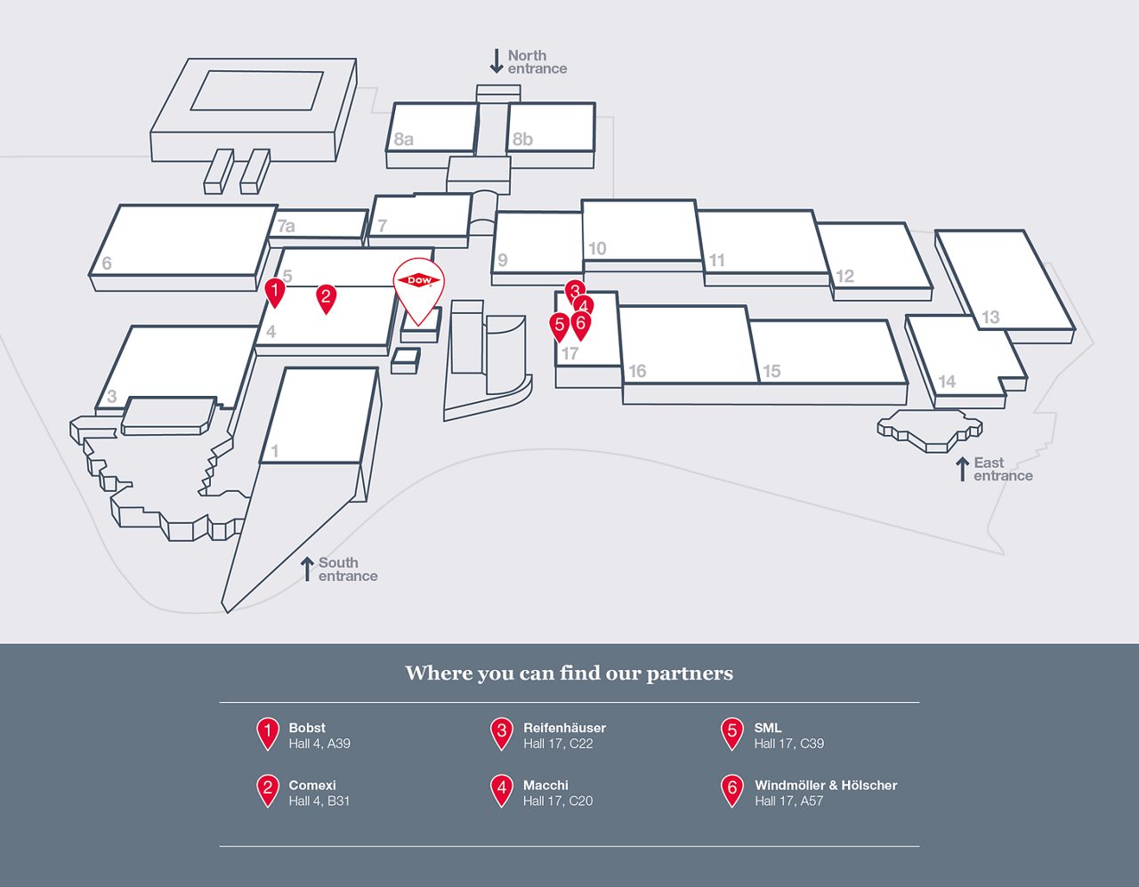 Showfloor map & OEM Partner list