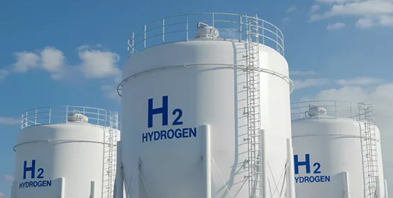 Hydrogen storage tanks industrial facility for renewable energy