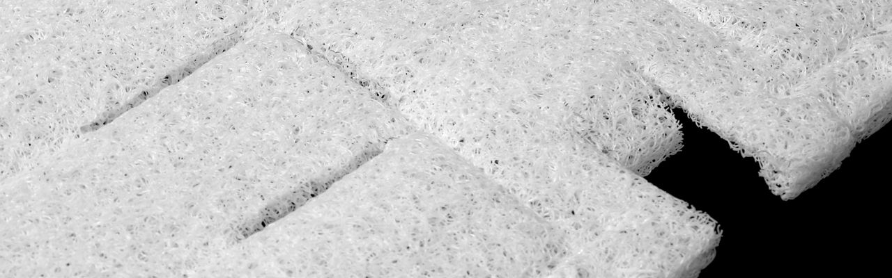 Close up of new lightweight cushion material