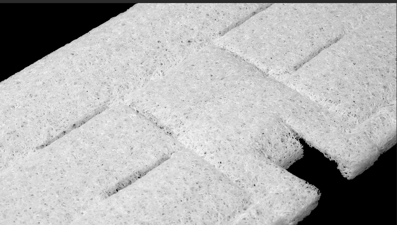 Imagem aproximada do novo material de almofada leve