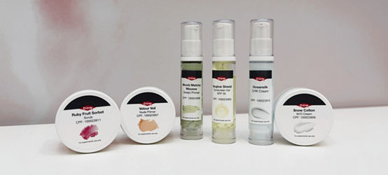 DOWSIL™ EL-9400 Hybrid Elastomer Blend Collection Includes: Scrub, Nude Primer, Green Primer, Sunscreen Gel, O/W Cream, W/O CreamRuby Fruit Sorbet, Velour Veil, Mochi Matcha Mousse, Airglow Shield, Oceansilk, Snow Cotton