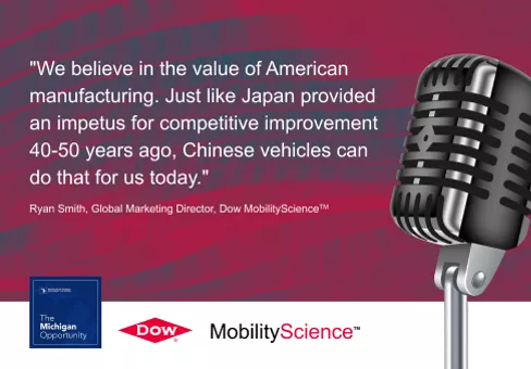 Podcast quote with microphone and relevant brand logos