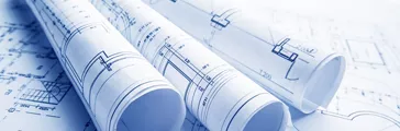 Close-up of part of an performinarchitectural project